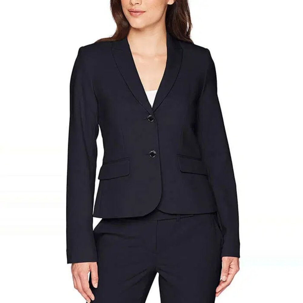 Calvin Klein Navy Blazer with Striped Lining